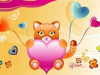 pic for Love Kitten Valentine 